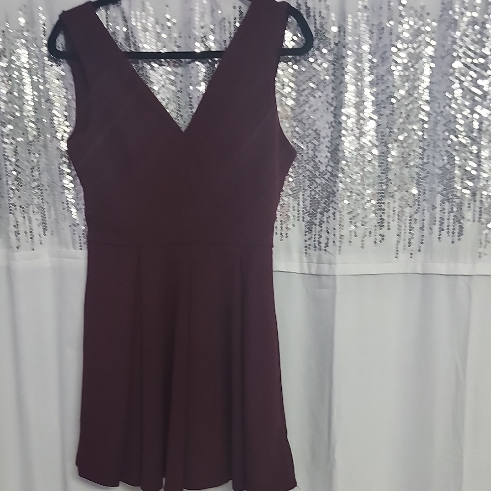 Deep Burgundy Mini Dress